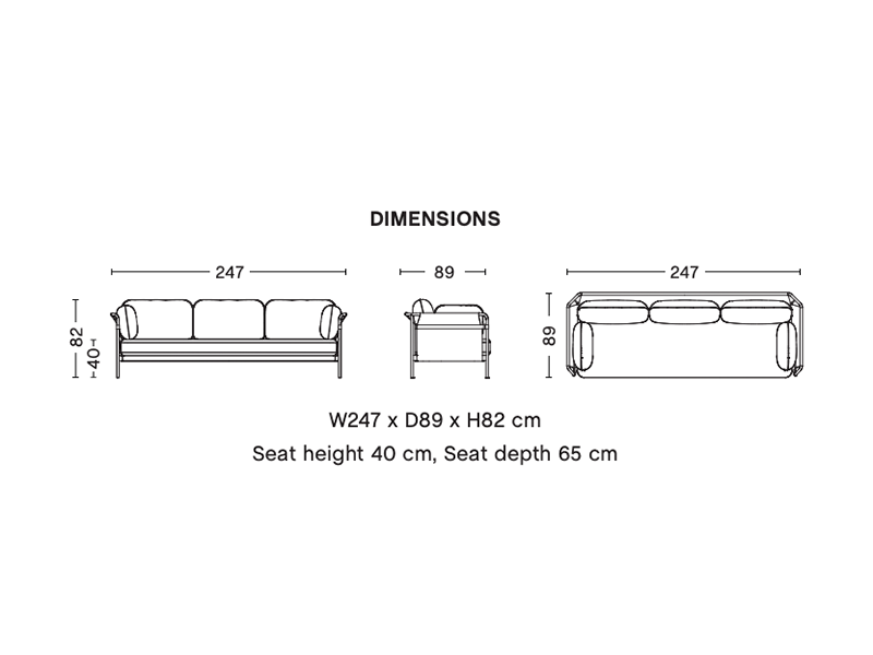 CAN SOFA 3 SEATER