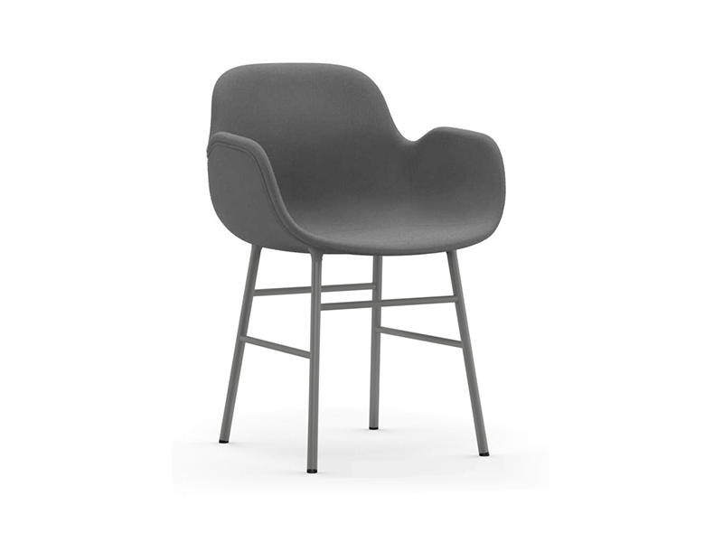 FORM ARMCHAIR STEEL BASE FULL UPHOLSTERY
