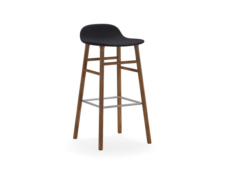 FORM BARSTOOL WOOD BASE FULL UPHOLSTERY