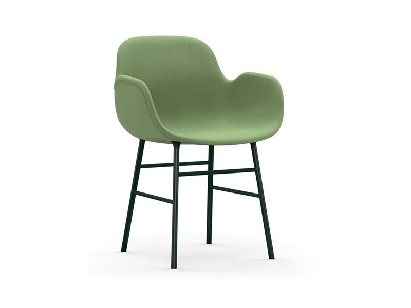 FORM ARMCHAIR STEEL BASE FULL UPHOLSTERY