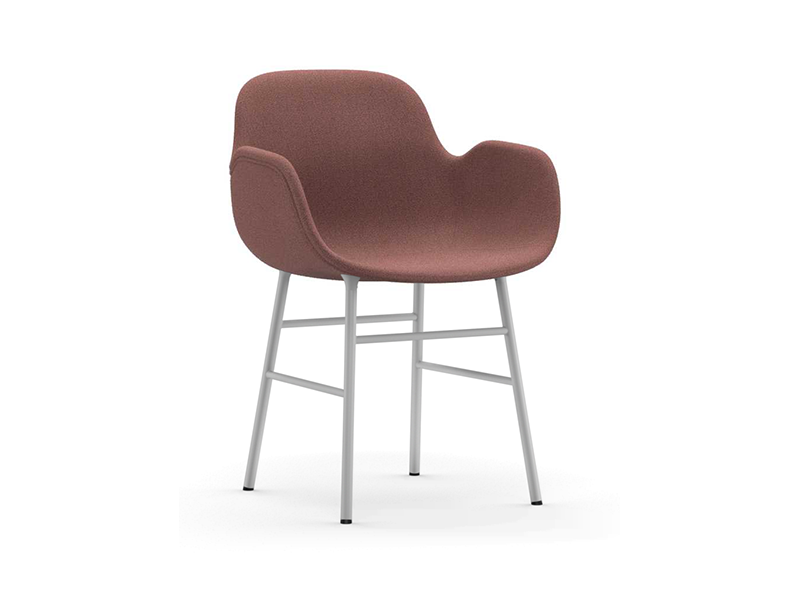 FORM ARMCHAIR STEEL BASE FULL UPHOLSTERY