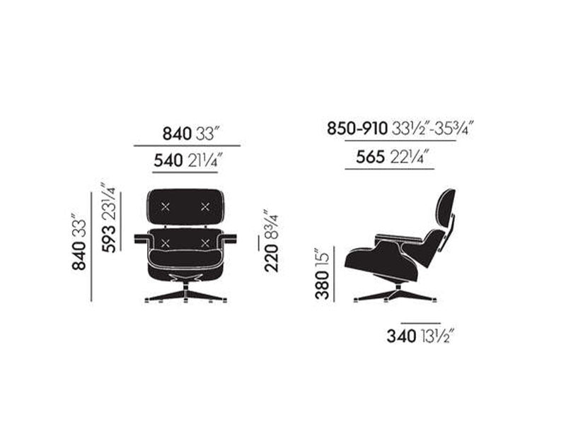EAMES LOUNGE CHAIR AND OTTOMAN