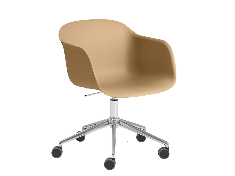 FIBER ARMCHAIR SWIVEL BASE W. CASTORS & GAS LIFT