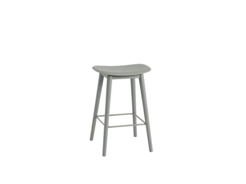 FIBER BAR STOOL WOOD BASE