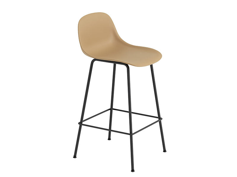 FIBER COUNTER STOOL TUBE BASE WITH BACKREST