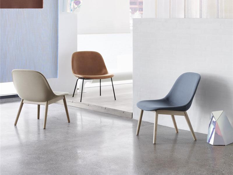 FIBER LOUNGE CHAIR WOOD BASE FULL UPHOLSTERY