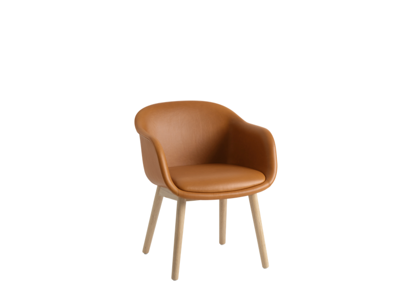 FIBER CONFERENCE ARMCHAIR WOOD BASE FULL UPHOLSTERY