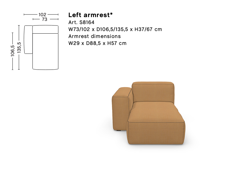 MAGS SOFT LOW ARMREST MODULE