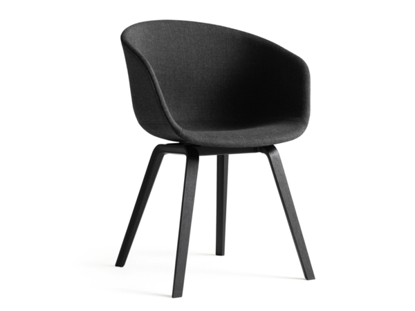 ABOUT A CHAIR - AAC 23 FULL UPHOLSTERY ARMCHAIR WOOD BASE