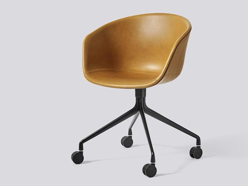 ABOUT A CHAIR - AAC 25 FULL UPHOLSTERY ARMCHAIR SWIVEL BASE & CASTORS