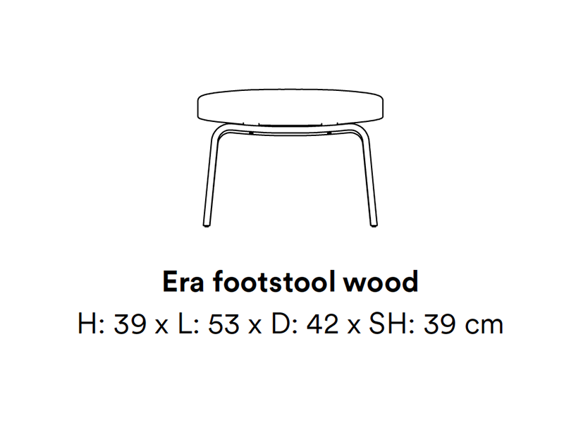 ERA FOOTSTOOL WOOD BASE