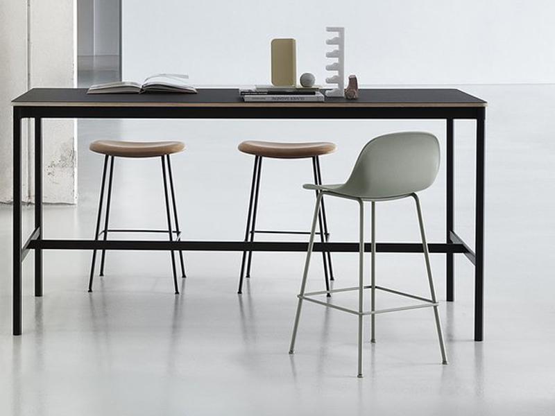 FIBER COUNTER STOOL TUBE BASE WITH BACKREST