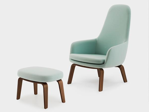 ERA LOUNGE CHAIR HIGH WOOD BASE