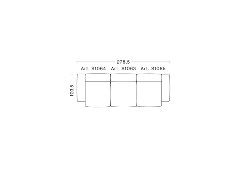 MAGS SOFT LOW ARMREST 3 SEATER COMBINATION 1